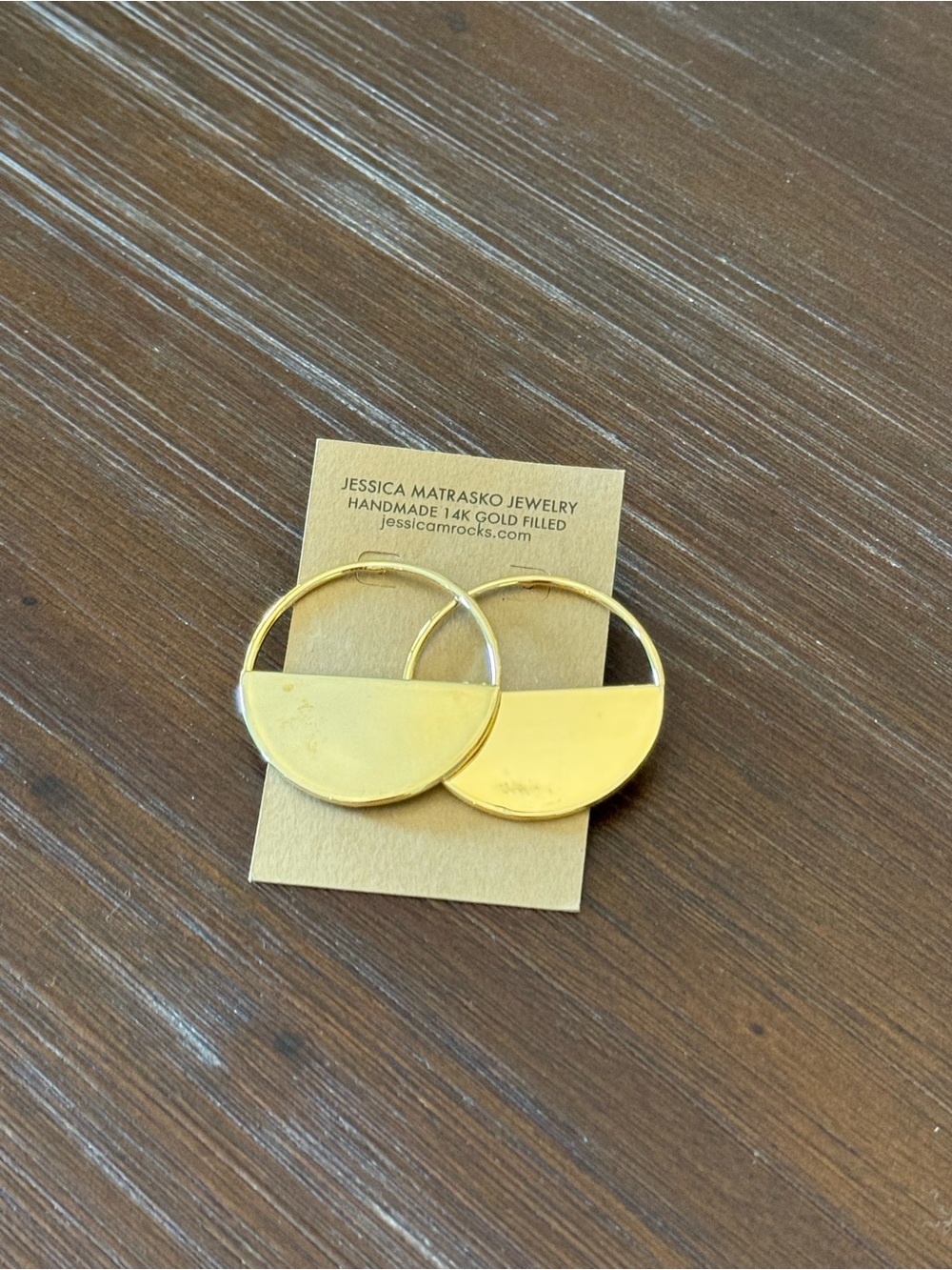 Jessica Matrasko Gold Half-Moon Hoop Earrings